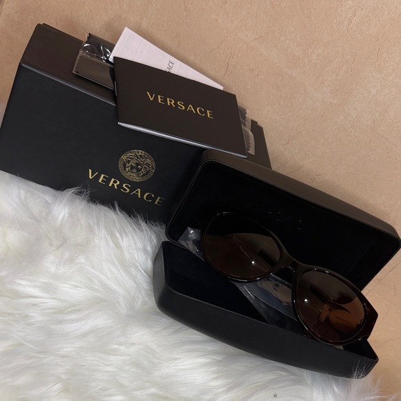 Versace Havana/Brown and Gold Sunglasses